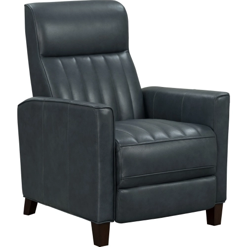 Amara Push Thru The Arms Recliner in Marisol Flint Gray Top Grain Leather